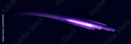 Neon speed lines. Dynamic light motion traces. Light trace wave, trace line.	