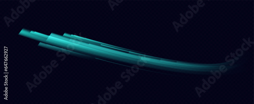 Neon speed lines. Dynamic light motion traces. Light trace wave, trace line.	