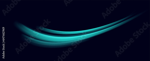 Neon speed lines. Dynamic light motion traces. Light trace wave, trace line.	