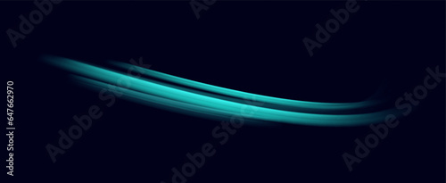 Neon speed lines. Dynamic light motion traces. Light trace wave, trace line.	