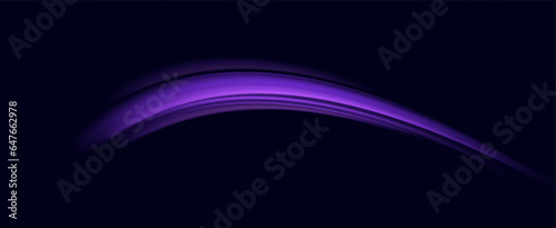 Neon speed lines. Dynamic light motion traces. Light trace wave, trace line.	