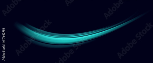 Neon speed lines. Dynamic light motion traces. Light trace wave, trace line.	