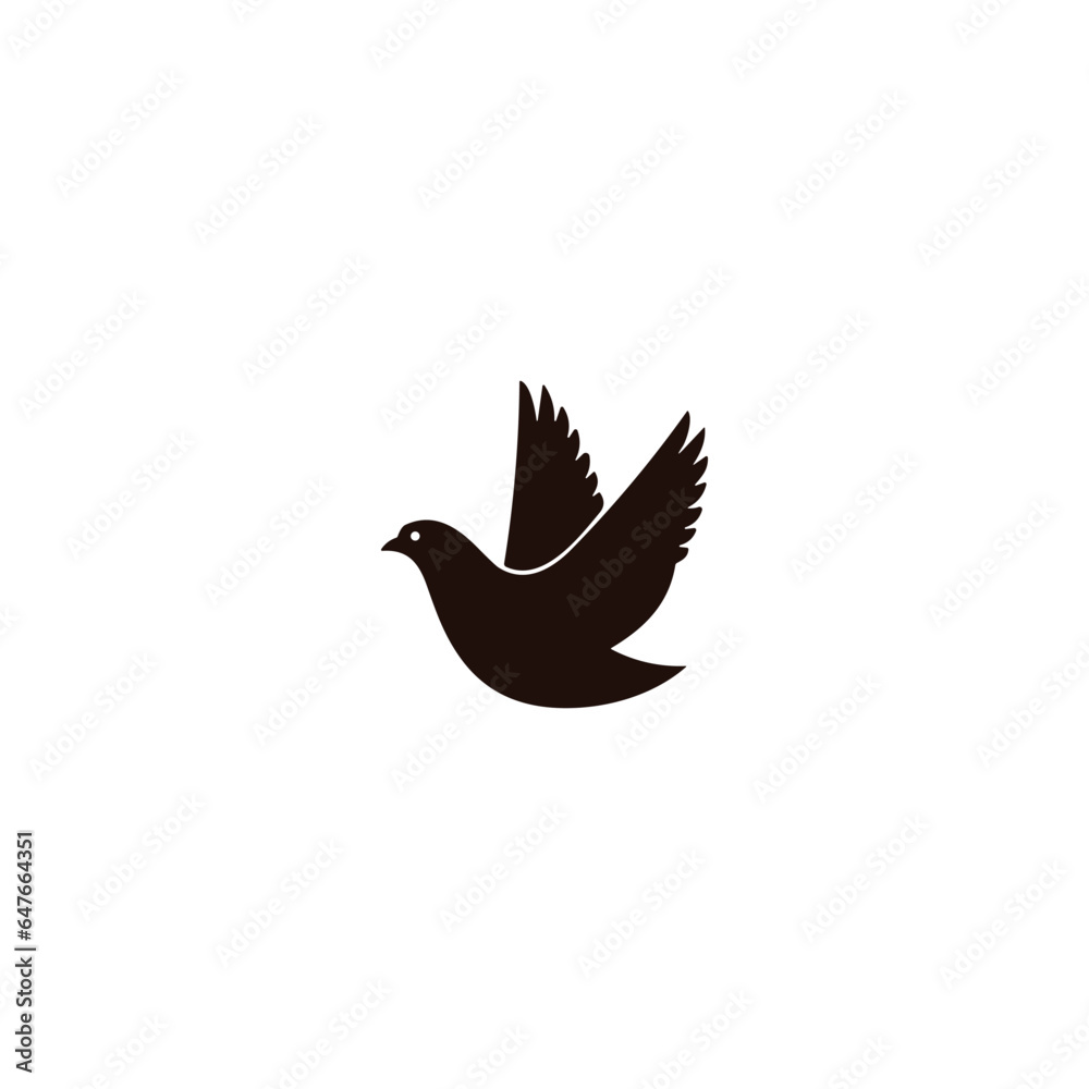 Obraz premium vector bird icon on white background