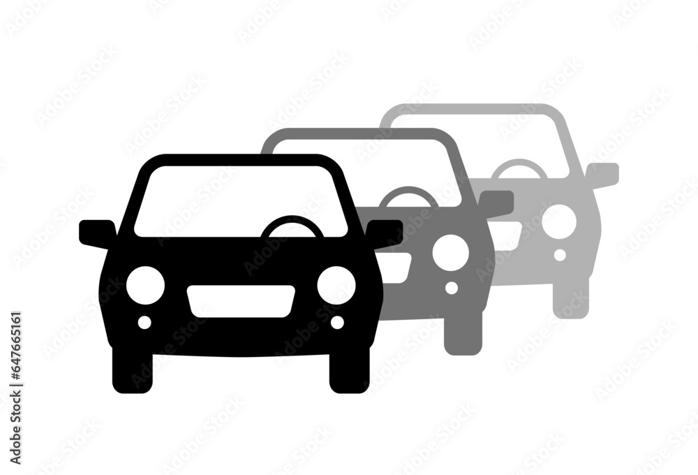 Obraz premium Car vector icon on white background