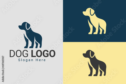 Labrador Dog Silhouette Logo Design