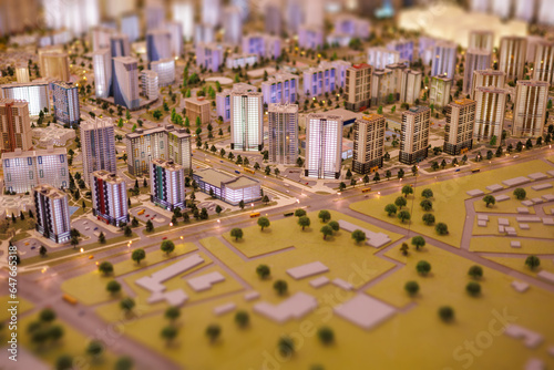 Aerial view of the big city of Minsk