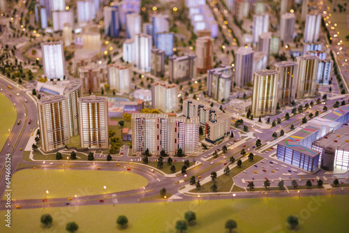 Aerial view of the big city of Minsk