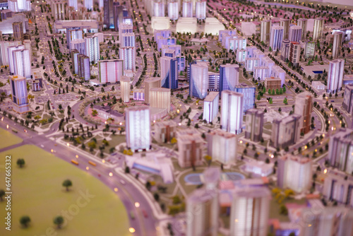 Aerial view of the big city of Minsk