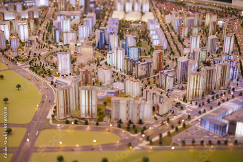 Aerial view of the big city of Minsk