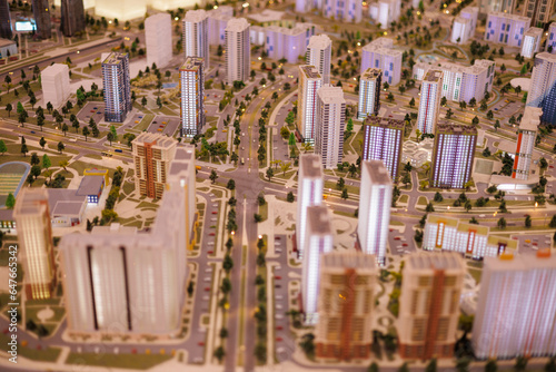 Aerial view of the big city of Minsk