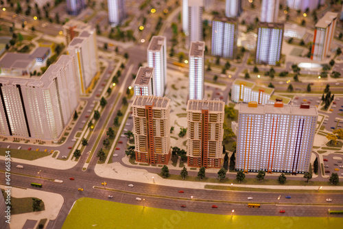 Aerial view of the big city of Minsk