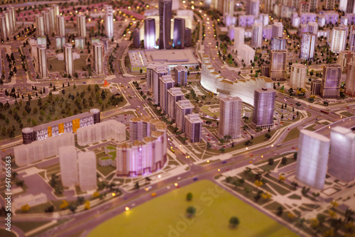 Aerial view of the big city of Minsk