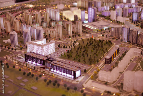 Aerial view of the big city of Minsk