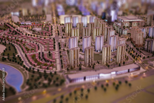 Aerial view of the big city of Minsk