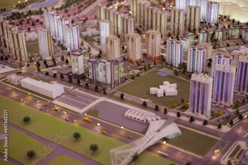 Aerial view of the big city of Minsk