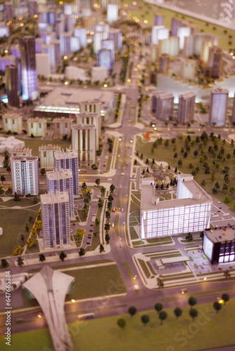 Aerial view of the big city of Minsk