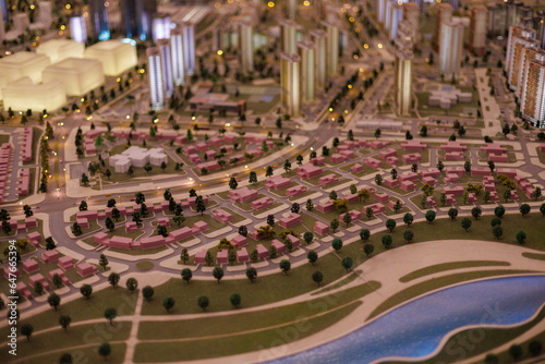 Aerial view of the big city of Minsk