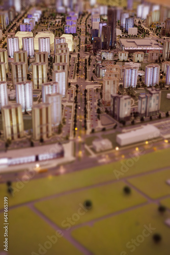 Aerial view of the big city of Minsk