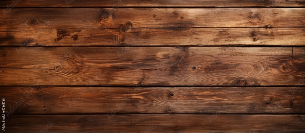 Naklejka premium Brown wooden backdrop