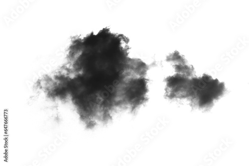 Dym, chmura na białym tle. Bez tła