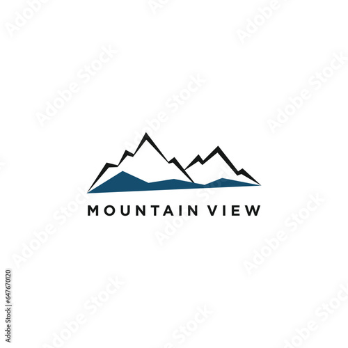 Vector set of mountain logo vector design with modern idea