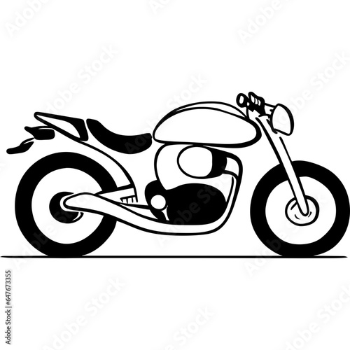 Motorcycle Or Motorbike Illustration
