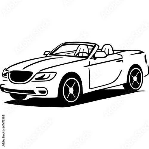 Cabriolet Car Illustration