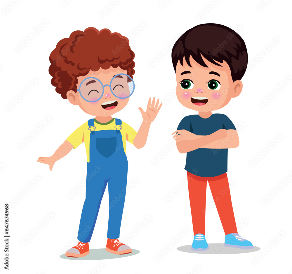 Vector Illustration cute little kids Vector Illustration cute little kids