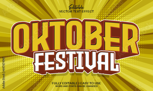 3d oktoberfest editable text effect style