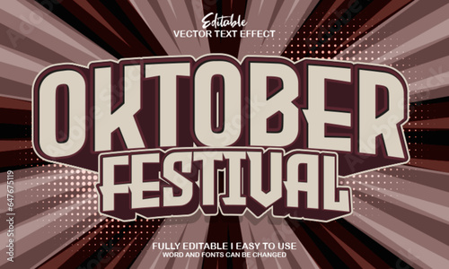 3d oktoberfest editable text effect style