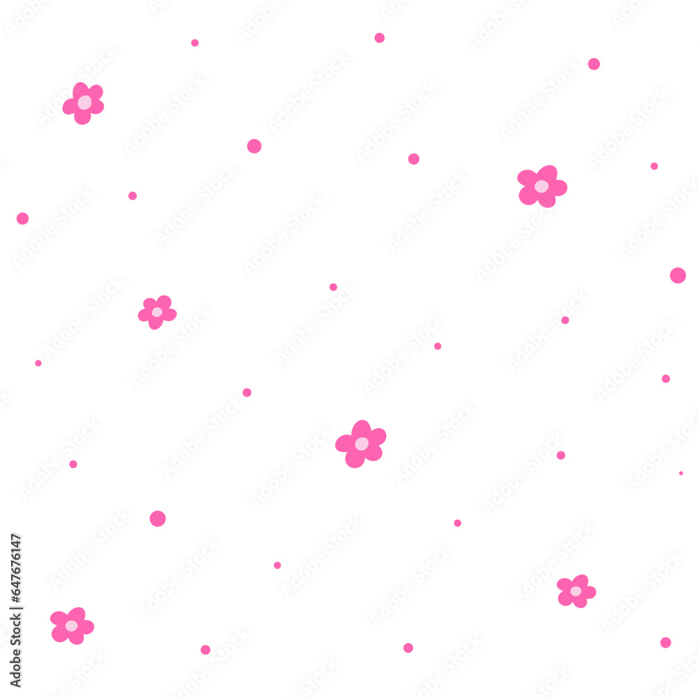 pink flowers, background with falling flowers. Vector Illustration for backgrounds and packaging. Image can be used for greeting cards, posters, stickers and textile. Isolated on white background. pink flowers, background with falling flowers. Vector Illustration for backgrounds and packaging. Image can be used for greeting cards, posters, stickers and textile. Isolated on white background.