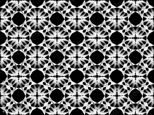 Fototapeta Naklejka Na Ścianę i Meble -  black and white seamless pattern