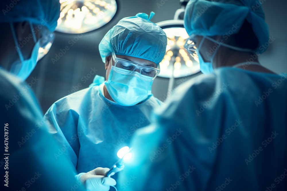 Surgeons will perform the operation. Professional doctors performing surgeries. Medical team performing a surgical operation in a bright modern operating room Surgeons will perform the operation. Professional doctors performing surgeries. Medical team performing a surgical operation in a bright modern operating room