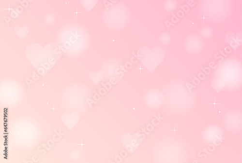 背景イラスト_ハート_ピンク