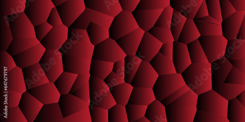 Abstract vector polygonal seamless pattern Red quilting premium background gradient Red vector texture with colorful polygonal