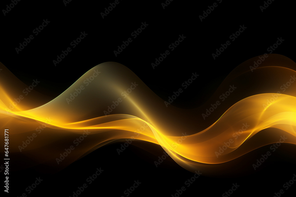 curved yellow neon light wave. curved yellow neon light wave.