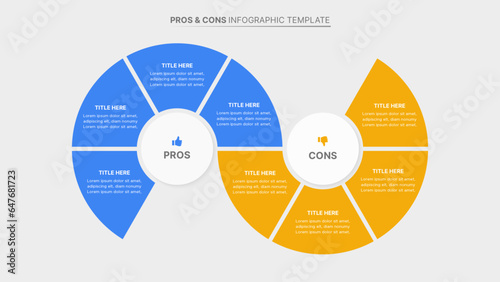 Pros and Cons Comparison Infographic Design Template