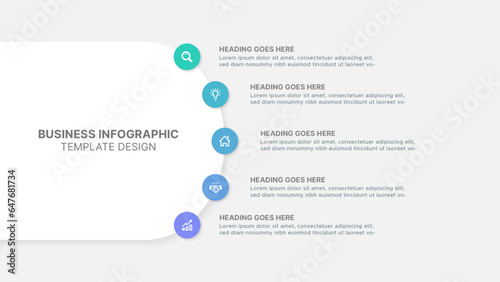 Business Infographic Template with 5 Options