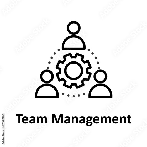 Team management Vector Icon


