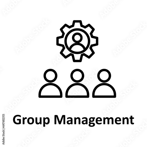 Group management Vector Icon

