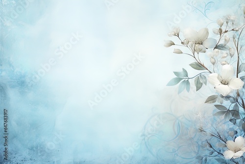 Pastel blue background for the design. Design of postcards, albums, notebooks. © Irina