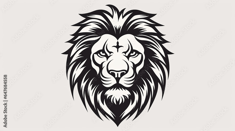 Obraz premium leão desenho logo 