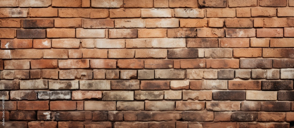 Brick wall is in a city building Architecture abstract background Brick wall is in a city building Architecture abstract background