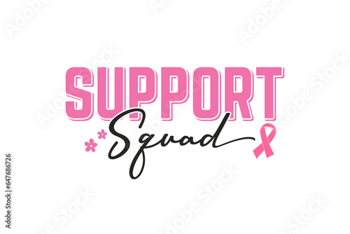 Support Squad typography T shirt design