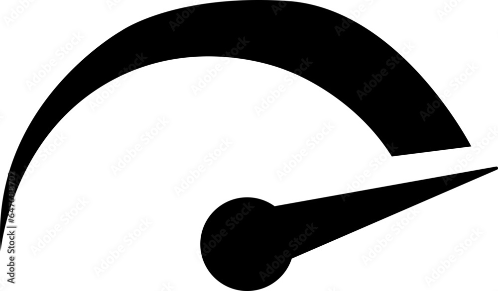 Speedometer, gauge meter icon. scale, level of performance. Speed dial