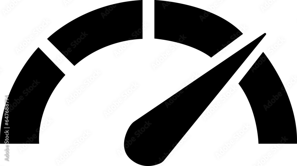 Speedometer, gauge meter icon. scale, level of performance. Speed dial