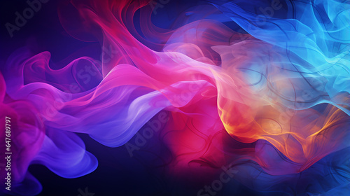 Colorful Smoke Background with blooming colored smoke.