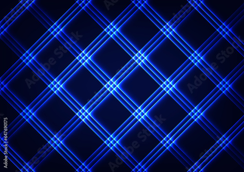 Digital technology neon square line pattern dynamic electric background