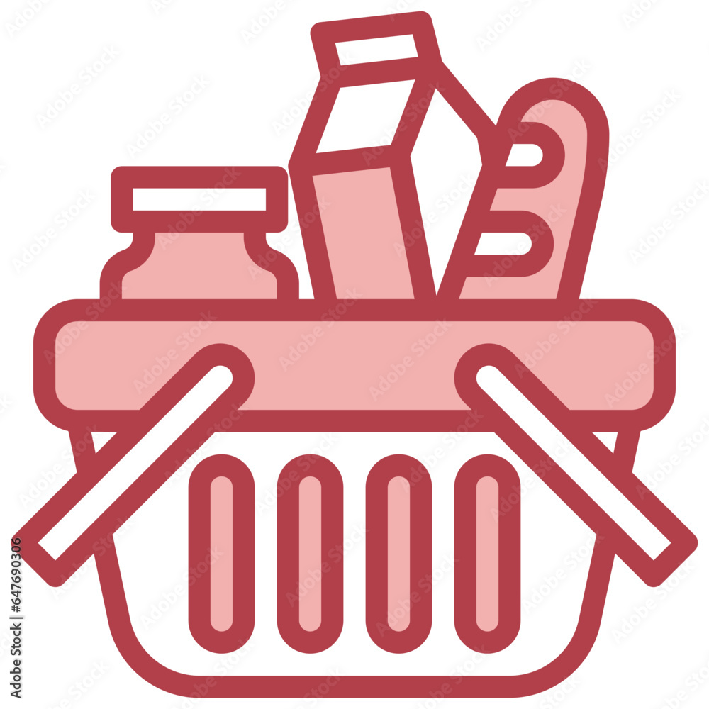 SHOPPING BASKET filled outline icon,linear,outline,graphic,illustration SHOPPING BASKET filled outline icon,linear,outline,graphic,illustration