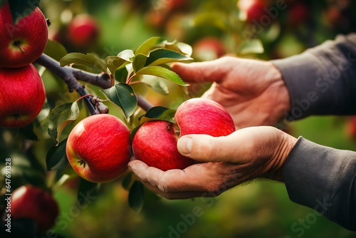 picking apples in the orchard (AI Generated)